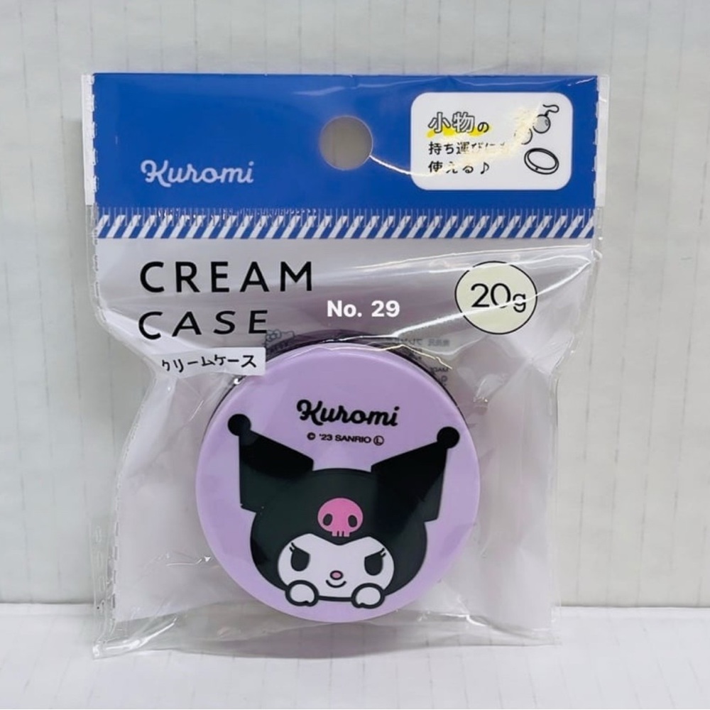 Sanrio Kuromi acrylic Purple round multi purpose case Pills / Cream